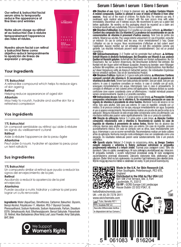 skinChemists Bakuchiol Facial Serum for Fine Lines, Wrinkles & Uneven Skin Tone – Smoothing & Firming Retinol Serum