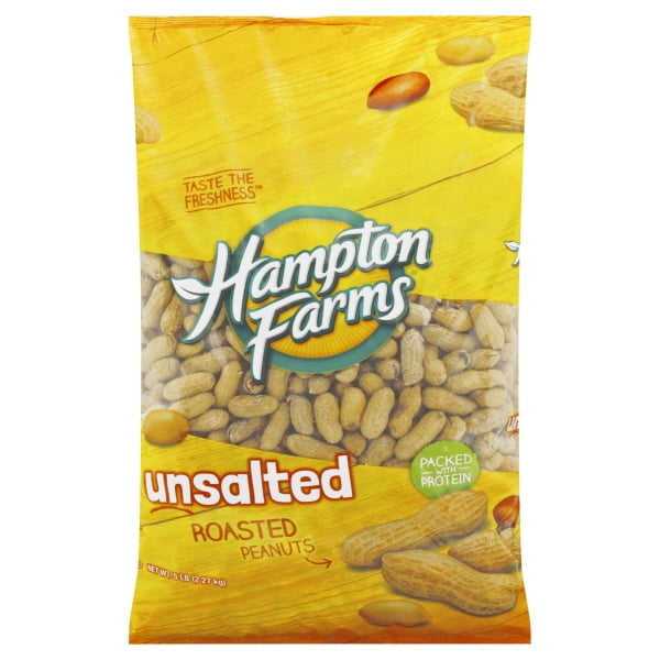 Hampton Farms Unsalted Roasted Peanuts, 80.0 OZ