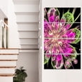 thumbnail image 1 of Fleurs Fractales Parfaites en Rose et Vert - Impression sur Toile Florale, 1 of 3