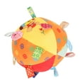 thumbnail image 1 of Dog Ball Tug Toy, Interactive Dog Soccer Ball Toy Bite  With Straps For Outdoor Orange Puppy Pattern, 1 of 8