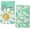 Green, variant on White Flower Spring Kitchen Towels Dish Towels Set of 2,Bloom Sign Hand Towels 18x26 Inch Drying Dishcloth,Farmhouse Home Seasonal Spring Decorations AD279