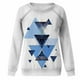 thumbnail image 5 of Camisas informales de manga larga para mujer, sudadera de cuello redondo con estampado de rombos geométricos, jersey de cuello redondo, Tops tipo túnica holgados Pompotops  FGAJ1165, 5 of 6