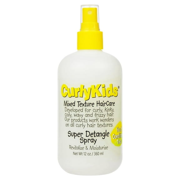 CurlyKids Super Detangling Spray Conditioner or Detangling Spray for Kids, 12 Oz..