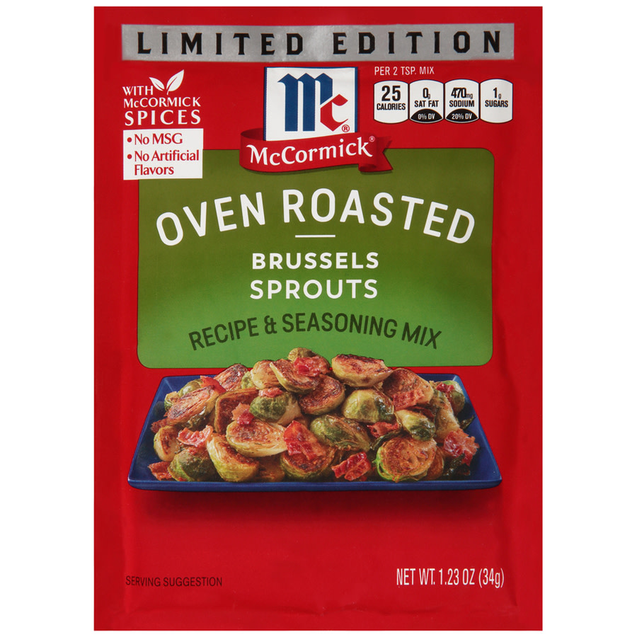 McCormick Slow Cookers Oven Roasted Brussel Sprouts Recipe & Seasoning