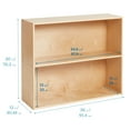 thumbnail image 2 of ECR4Kids Streamline 2-Shelf Single-Sided Storage Cabinet, 30in, Classroom Furniture, Natural, 2 of 9