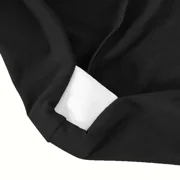 LUSHVIDA 6ft Stretch Spandex Table Cover- Rectangular Fitted Stretchable Wrinkle Resistant Elastic Tablecloth for Party, Wedding, Banquet, Black, 1 Pack