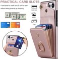 thumbnail image 2 of Compatible Wallet Case for Samsung Galaxy S23 Ultra Case Leather with 4 Card Holder &360°Rotation Ring Holder,Wrist Strap RFID Blocking Case for Samsung S23 Ultra Phone Case for Women Rose Gold, 2 of 7