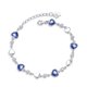 thumbnail image 1 of Silver bracelet classic women with blue zirconia stones, 1 of 5