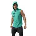 thumbnail image 4 of Sudadera Deportiva Para Hombre Camisetas Sin Mangas Sin Mangas Entrenamiento Gimnasio Culturismo Músculo Camiseta De Secado Rápido - Verde Lago, 4 of 8