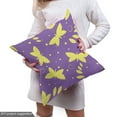 thumbnail image 5 of Ambesonne Purple Butterfly Fabric by the Yard Upholstery, Animals Dots Lines, 3 Yards, Violet Pastel Yellow, 5 of 5