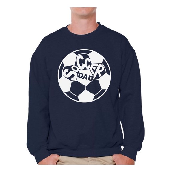 Awkward Styles Men's Soccer Dad Graphic Sweatshirt Tops White Sport Lover Gift Father's Day Gift for Dad