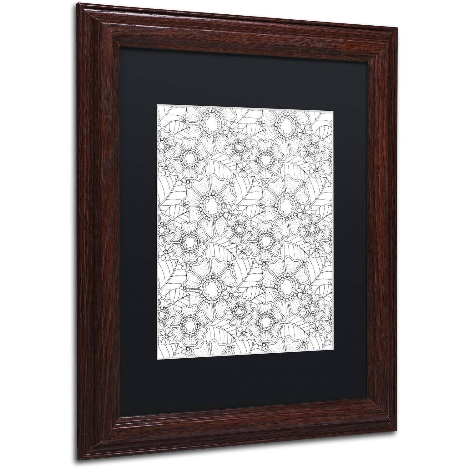 Trademark Fine Art "Big Beautiful Blossoms 12" Canvas Art by Hello Angel, Black Matte, Wood Frame