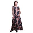 thumbnail image 1 of Bimba Floral Women Long Floral Party V NeckÂ&nbsp;DressÂ&nbsp;Front Slit Sleeveless Maxi Gown-Small, 1 of 5