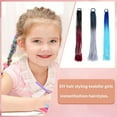thumbnail image 3 of 3pcs Kids Girls Hair Extension Colorful Braided Wigs Ponytail Headbands Rubber Bands Hair Bands Headwear Hair Accessories-Style 2;, 3 of 5