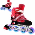 thumbnail image 2 of Patins à Roulettes 2 en 1 4 Patins à Roulettes 2 en 1 Taille Réglable Patins à Roulettes pour Enfants et Adultes Patins à Roues Lumineuses pour l'Extérieur, 2 of 9