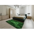 thumbnail image 4 of Ahgly Company Indoor Square Patterned Night Black Area Rugs, 6' Square, 4 of 6