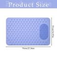 thumbnail image 3 of Non Slip Bathtub Mat, Anti Mold Shower Mat with Drain Holes, 27.56" x 14.57" Massage Textured Foot Scrubber Bath Mat, Soft Waterproof Anti Skid Bathroom Floor Mat for Inside Shower Tub, Green, 3 of 5