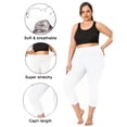 thumbnail image 4 of KyCheLot Women's Slim Capris Pants Plus Size Leggings Belly Hide High Waist Stretchy Comfy Yoga Pants, 4 of 5