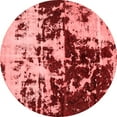 thumbnail image 1 of Ahgly Company Indoor Round Abstract Red Modern Area Rugs, 3' Round, 1 of 4