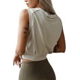 thumbnail image 6 of Amazhiyu Womens Sleeveless Athletic Crop Tops Solid Loose Cropped Tank Top Summer Casual T-Shirt, 6 of 7