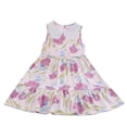 thumbnail image 2 of LOVZFMLL Robe d'Été à Imprimé Floral pour Filles Manches Courtes Col Rond Jupe Princesse, 2 of 3