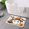 thumbnail image 3 of SXPUBZ Halloween Ghost Pumpkin Non Slip Flannel Floor Mat for Bathroom Kitchen Bedroom Decor 16x24 inch, 3 of 5