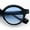 Black - Blue, variant on Mens Thick Plastic Round Oval Keyhole Horn Rim Hipster Vintage Style Sunglasses Black - Blue