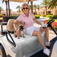thumbnail image 3 of Golf Cart Seat Covers for 2 Seater, Grey Ombre Soft Microfiber Cart Seat Towel Blanket, Summer Minimalist Ocean Waves Absorbent Breathable Non Slip Bench Seats Protector for Golf Course 51"x31", 3 of 9