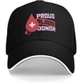 thumbnail image 2 of Proud Blood Donor Hat Classic Low Profile Baseball Cap Adjustable Golf Dad Hats, 2 of 8
