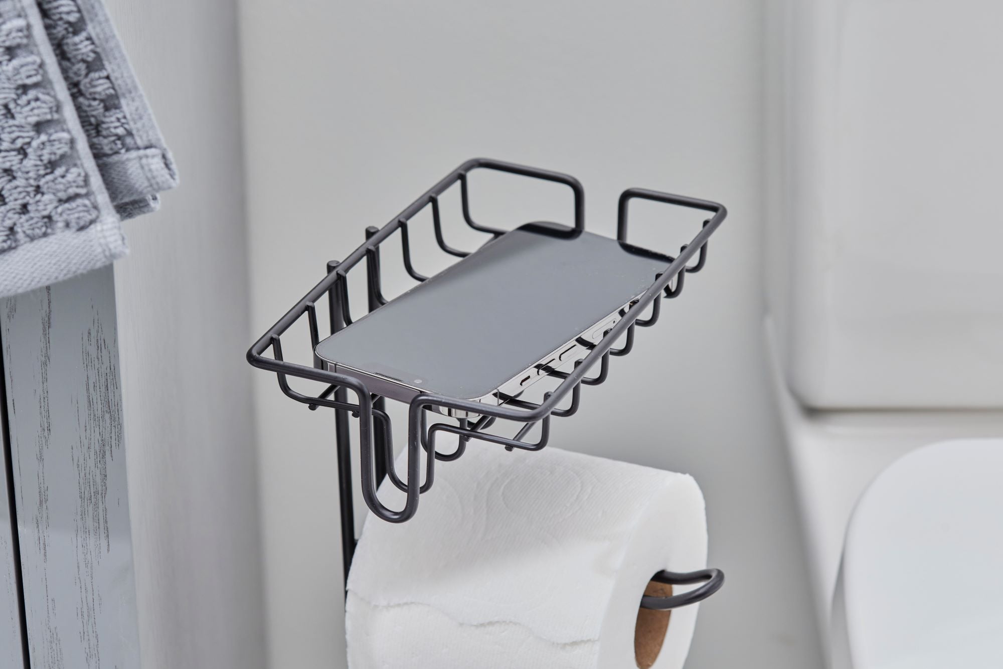 Better Homes & Gardens Flatwire Free-Standing Toilet Paper Reserve with Holder
