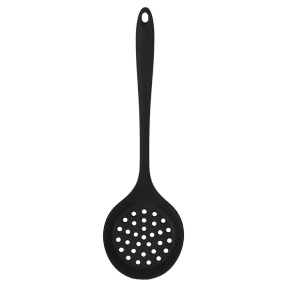 Eqslft Silicone Slotted Spoon, Heat-Resistant Skimmer Spoon with Long Handle, Non-Stick Kitchen Strainer Ladle for Cooking, Frying, Draining, Soup, Pasta, BPA-Free
