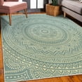 thumbnail image 3 of Mandala Decorative Rug, Abstract Floral Design with Themes Native South East Folkloric Illustration, Quality Carpet for Bedroom Dorm and Living Room, 6 Sizes, Laurel Green, by Ambesonne, 3 of 4