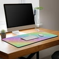 thumbnail image 7 of Large Mouse Pad Pink Gaming Mouse Pads Desk Mat for Women Computer Desk Pads Desk Pad Mat Non-Slip Rubber Base 35.4 X 15.7 for Game Office, Shiny Colorful Rainbow Background, 7 of 7