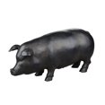 thumbnail image 1 of Moe's Faux-Metal Swine Figurine in Black, 1 of 1