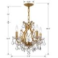 thumbnail image 2 of 4454-GA-CL-SAQ Crystorama Lighting Filmore - Four Light Chandelier in Traditional and Contemporary Style - 17.5 Inches Wide by 15 Inches, 2 of 9