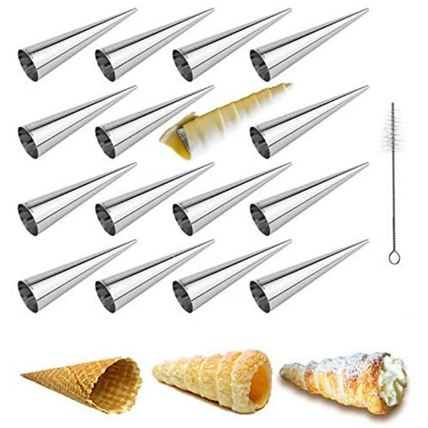 Cream Horn Molds 5inch Large Size Cream Horn Forms Pack of 16 Tubes