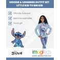 thumbnail image 2 of Disney Lilo & Stitch Little Girls Pullover FleeceHoodie and Leggings Outfit Set Blue 4, 2 of 5
