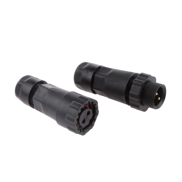 15a 7.5mm IP68 2 Pines Montado Zócalo Conector Del Cable Eléctrico A Prueba De Agua Sunnimix Enchufe de adaptador de cable eléctrico