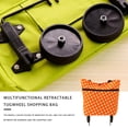 thumbnail image 1 of Portable Foldable Shopping Trolley Bag with Wheel with Wheel Foldable Shopping Waterproof Waterproof Shopping Cart Portable Oxford Cloth Tote Pouch, Orange Dot, 1 of 7