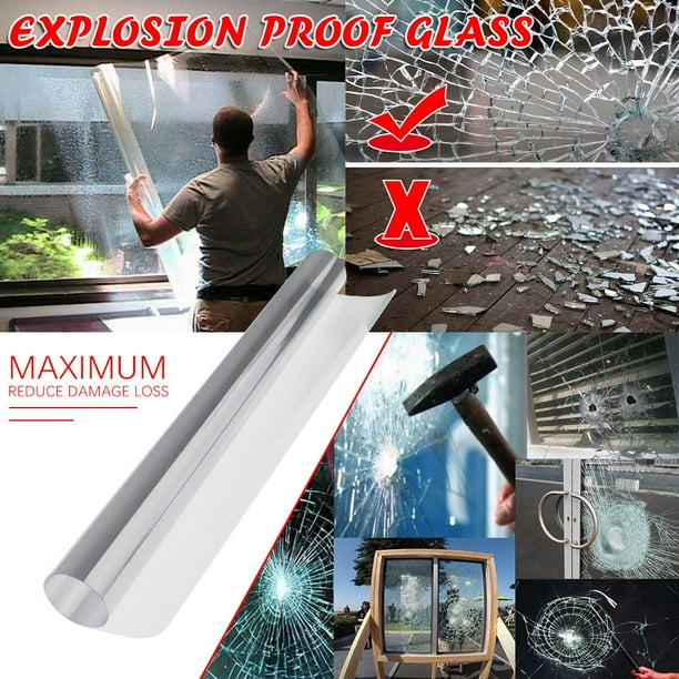 iLH 20cm x 2m Safety Security Window Film Clear Glass Protection Anti ...