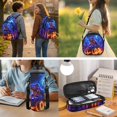 thumbnail image 3 of Aplkyhs Lightning Dinosaur 4 Piece Kids Backpack Set with Lunch Box Pencil Case Water Bottle Holder with Strap Includes Schoolbag with Front Pocket Gift for Girls Boys, 3 of 7