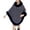 Navy, variant on Women Shawl Wrap Cardigan Poncho Cape Thick Sweater Coat Winter Fashion Wool Knitwear