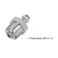 thumbnail image 3 of Unique Bargains Raccord Hydraulique Droit en Acier Inoxydable Filetage M12 x 1.5mm, 3 of 6