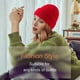 thumbnail image 4 of Paquete de 2 gorros de invierno para mujer, de punto elástico, cálidos y cómodos, plegables, 4 of 5