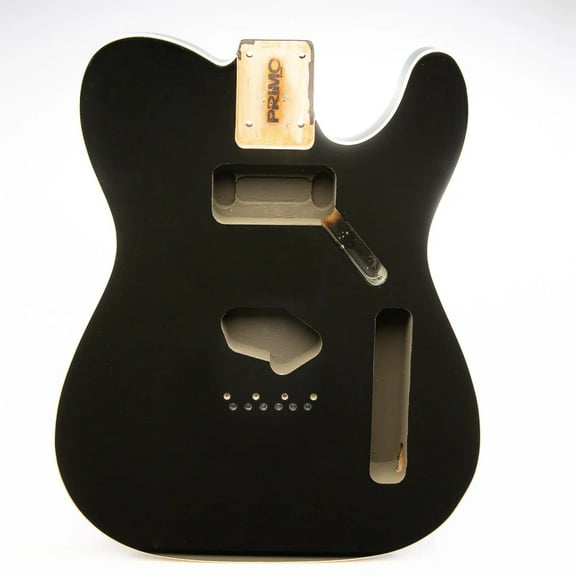 Allparts PRIMO® REPLACEMENT TELE® BODY - BLACK ONYX W/ WHITE BINDING