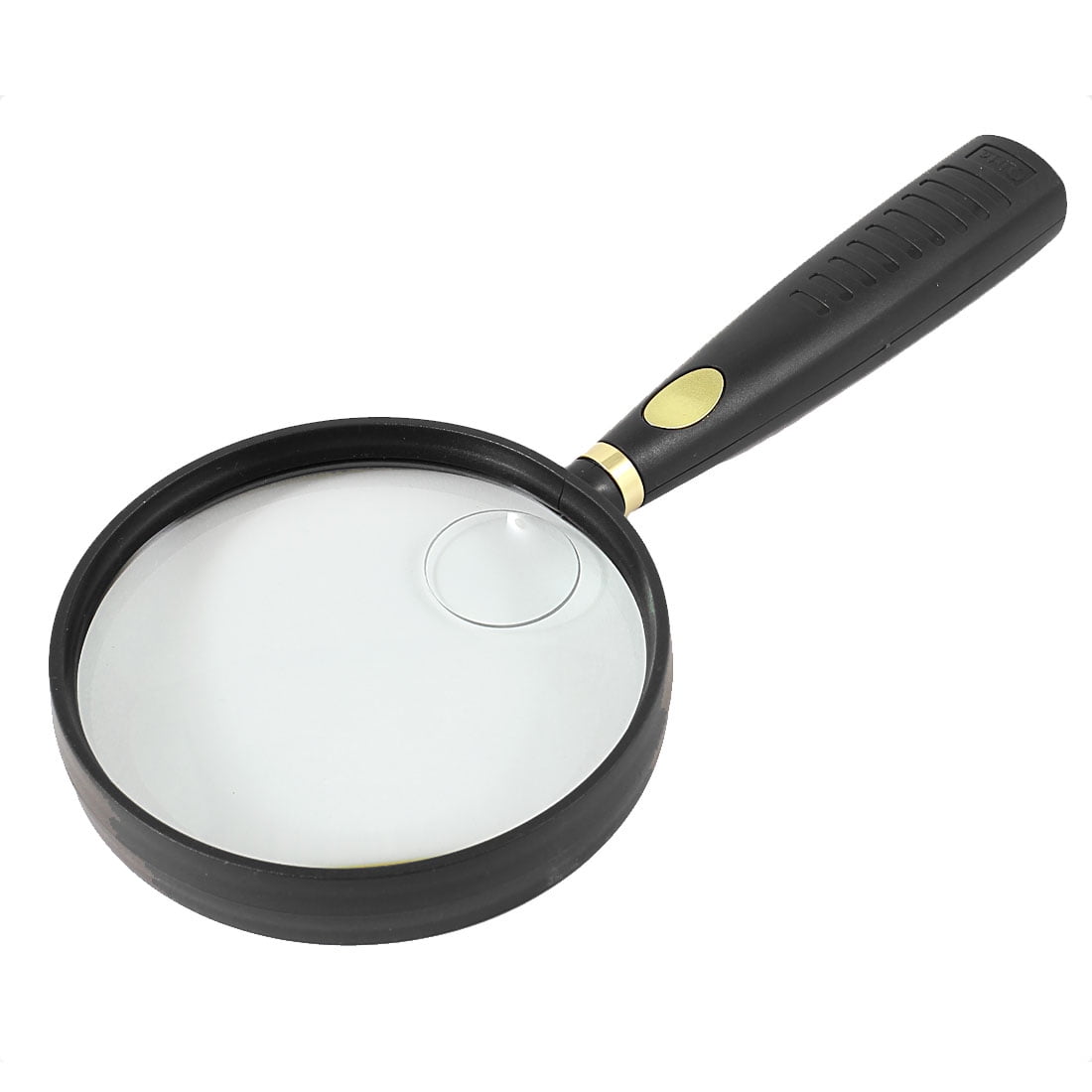 Army Green Plastic Handle 90mm Diameter Lens Magnifier Magnifying Glass 5X 10X