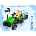 thumbnail image 6 of East doll 24 Volt Ride on Toys Car for Kids, Ride-on Tractor with Trailer, Electric Car for Kids, Power EVA Four Wheeler with Remote Control, 4.3Mph, Music Player, LED Light, Green, 6 of 7