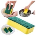 thumbnail image 3 of Piwvid Sponge Eraser Cleaning Pads Dish Washing Stains Removing Wipe Kitchen Tool Double-sided Dishwashing Sponge Clean for Pot and Plate Dish Washing Cleaning, 3 of 6