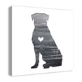 thumbnail image 2 of Creative Products Ink Silhouette Rottweiler 24 x 24 Canvas Wall Art, 2 of 5