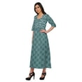 thumbnail image 2 of Moomaya Robes Imprimées à Manches 3/4 pour Femmes Vêtements Indiens Tunique Longue, 2 of 5